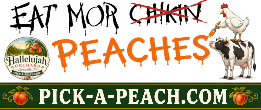 Eat more peaches billboard